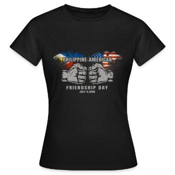 Philippinisch-amerikanischer Freundschaftstag - Frauen T-Shirt - Schwarz - Vorne - AI Model Female 172 dark (172cm)