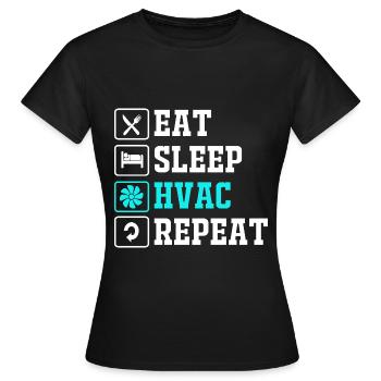 Technician Air Conditioning Technician Refrigeration Technician Heating - Women's T-Shirt - black - Front - AI Model Female 172 dark (172cm)