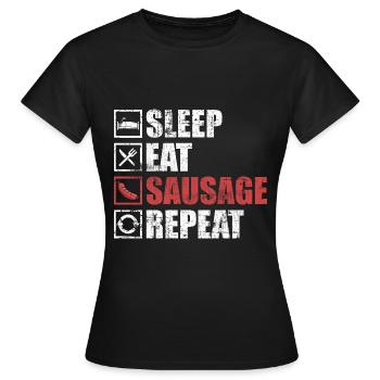 Saucisse - T-shirt Femme - noir - Devant - AI Model Female 172 dark (172cm)