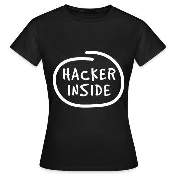 Hackers en moi - T-shirt Femme - noir - Devant - AI Model Female 172 dark (172cm)