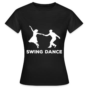 Swing dance - Women's T-Shirt - black - Front - AI Model Female 172 dark (172cm)