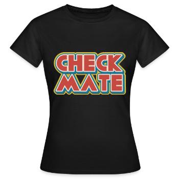 Échecs Echecs Echecs Echecs Moves Joueur D’échecs - T-shirt Femme - noir - Devant - AI Model Female 172 dark (172cm)