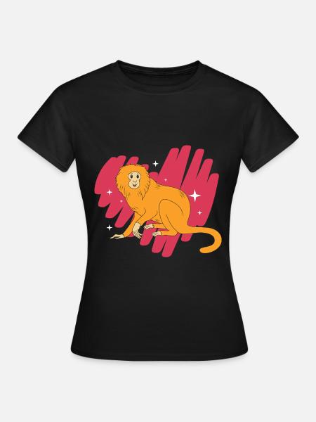 Tamarin Affe - Frauen T-Shirt - Schwarz