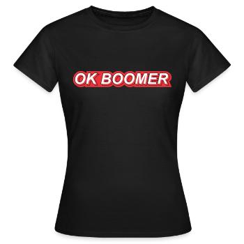 Boomer - Frauen T-Shirt - Schwarz - Vorne - AI Model Female 172 dark (172cm)