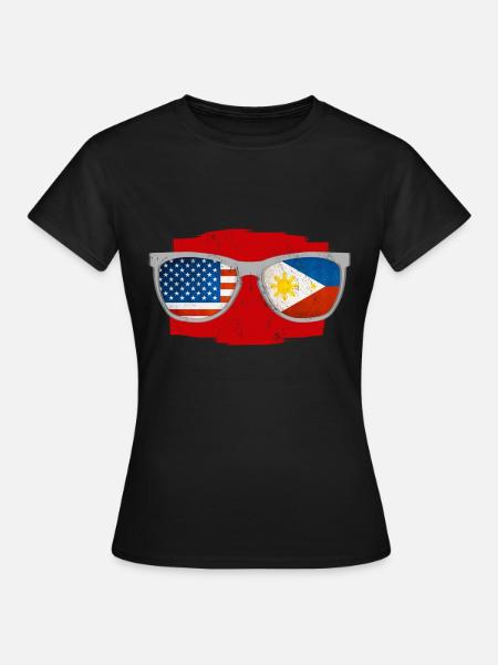 Philippinisch-amerikanische Freundschaft - Frauen T-Shirt - Schwarz
