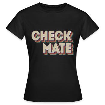 Échecs Echecs Echecs Echecs Moves Joueur D’échecs - T-shirt Femme - noir - Devant - AI Model Female 172 dark (172cm)