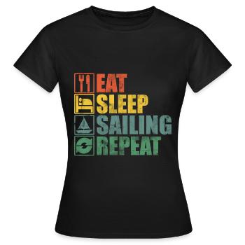 Voile Voile Voile Voile Voile - T-shirt Femme - noir - Devant - AI Model Female 172 dark (172cm)