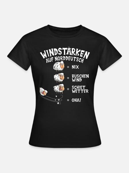 Schafe Windstärke Nix Shiet Wetter lustiges Schaf - Frauen T-Shirt - Schwarz
