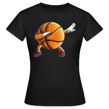 Basketball Fan Kids Sport Spiel Training Outfit - Frauen T-Shirt - Schwarz - Vorne - AI Model Female 172 dark (172cm)