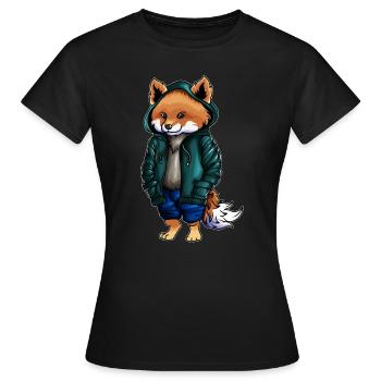 animaux de la forêt amis de la nature promenade en forêt randonnée - T-shirt Femme - noir - Devant - AI Model Female 172 dark (172cm)