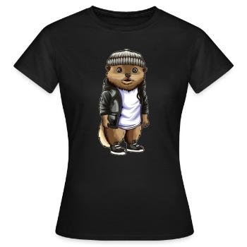 animaux de la forêt amis de la nature promenade en forêt randonnée - T-shirt Femme - noir - Devant - AI Model Female 172 dark (172cm)