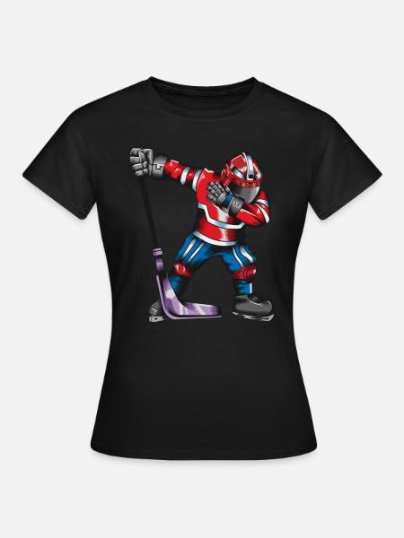 Eissport Eishockey Spieler macht den Dab Tanz - Frauen T-Shirt - Schwarz