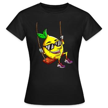 Lunettes de soleil Sour Fruit Lemon Rocks Holiday - T-shirt Femme - noir - Devant - AI Model Female 172 dark (172cm)