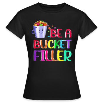 Lehrerin Wachstum Schulklasse Kinder Bucket Filler - Frauen T-Shirt - Schwarz - Vorne - AI Model Female 172 dark (172cm)