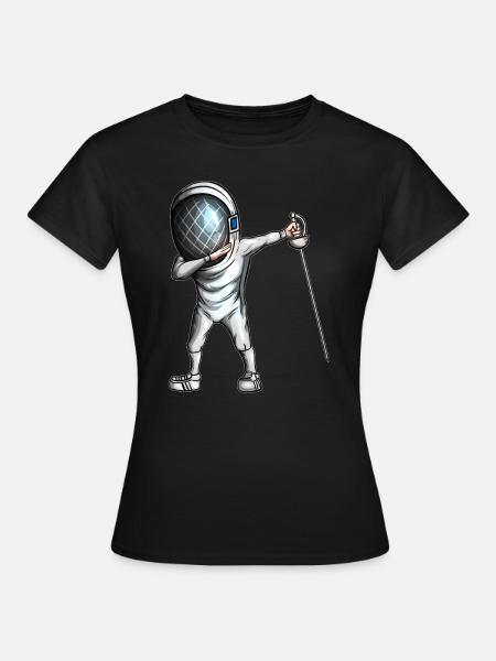 Escrime Art Épée Combat Escrime Forme Épée Escrime Escrime - T-shirt Femme - noir