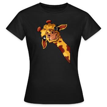 Afrika Urlaub Steppe Giraffe Kinder Liebhaber - Frauen T-Shirt - Schwarz - Vorne - AI Model Female 172 dark (172cm)