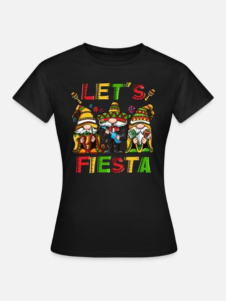 Let's Fiesta Mexico Holiday Music Band Holiday Shirt - Women's T-Shirt - black