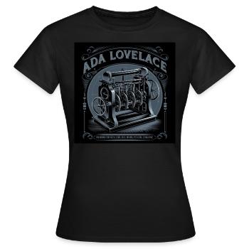Erbe der Menschheit - Ada Lovelace - Frauen T-Shirt - Schwarz - Vorne - AI Model Female 172 dark (172cm)