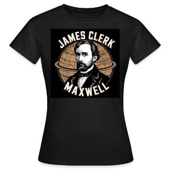 Erbe der Menschheit - James Clerk Maxwell - Frauen T-Shirt - Schwarz - Vorne - AI Model Female 172 dark (172cm)