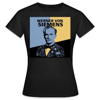 Erbe der Menschheit - Werner von Siemenz - Frauen T-Shirt - Schwarz - Vorne - AI Model Female 172 dark (172cm)