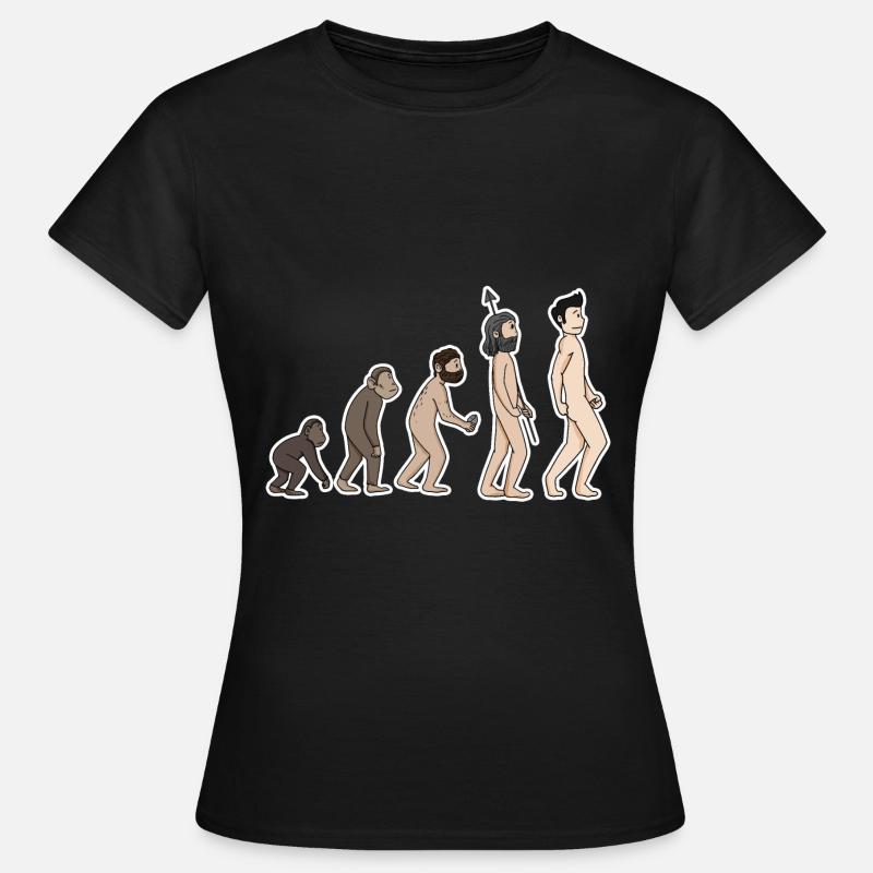 Evolution - Frauen T-Shirt - Schwarz