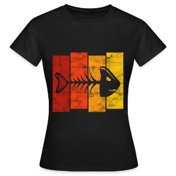 Arêtes de poisson pour pêcheurs, pêcheurs et enfants | Poissons - T-shirt Femme - noir - Devant - AI Model Female 172 dark (172cm)