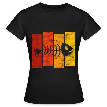 Arêtes de poisson pour pêcheurs, pêcheurs et enfants | Poissons - T-shirt Femme - noir - Devant - AI Model Female 172 dark (172cm)