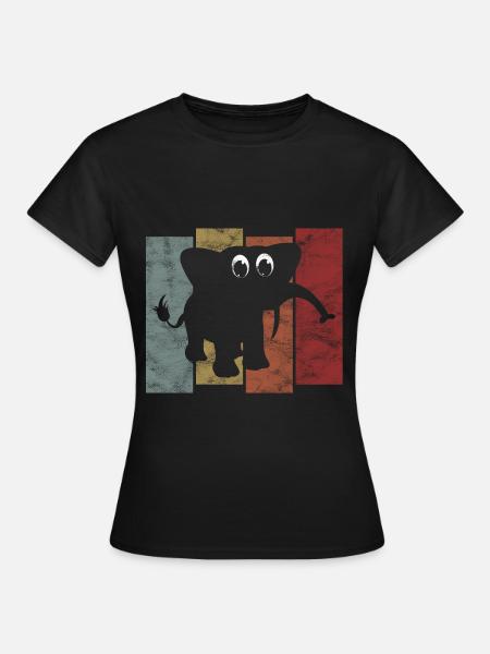Elefanten Elefant für Kinder - Frauen T-Shirt - Schwarz
