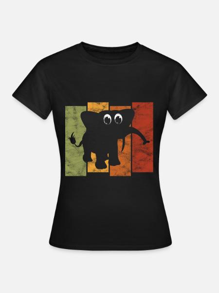Elefanten Elefant für Kinder - Frauen T-Shirt - Schwarz