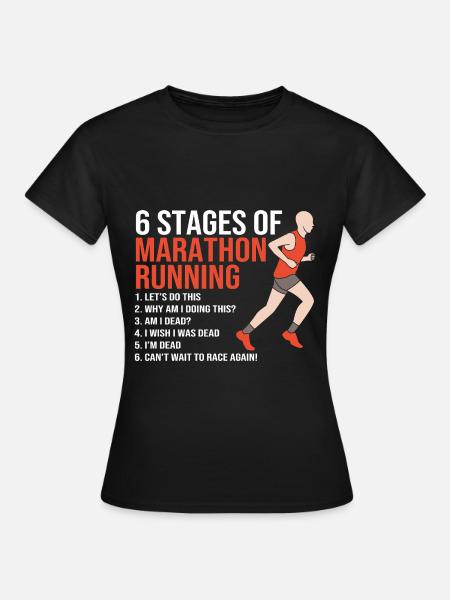Marathon Halbmarathon Marathonläufer - Frauen T-Shirt - Schwarz