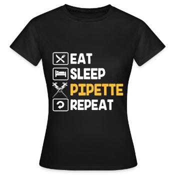 Microbiologie Biologie Sciences biologiques - T-shirt Femme - noir - Devant - AI Model Female 172 dark (172cm)