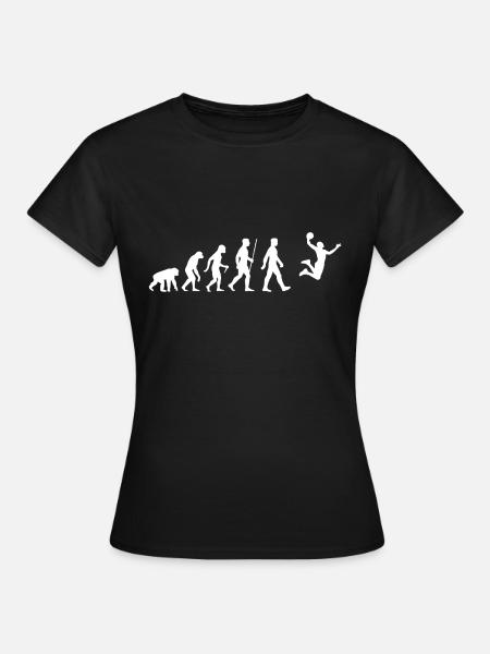 Evolution Basketball Spieler Dunking Geschenk - Frauen T-Shirt - Schwarz