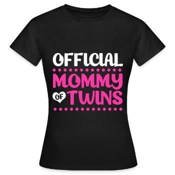 Twin Mom Twins Maman Cadeau - T-shirt Femme - noir - Devant - AI Model Female 172 dark (172cm)