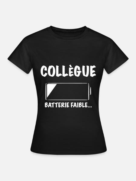 collègue Fatigué Humour Cadeau Collègue - T-shirt Femme - noir