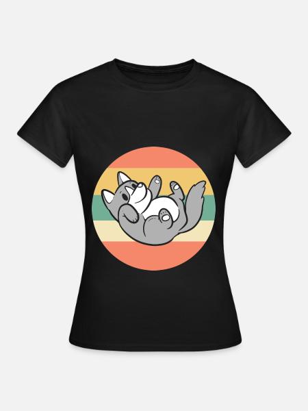 Corgi - Frauen T-Shirt - Schwarz