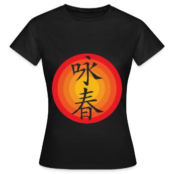 Wing Chun - Frauen T-Shirt - Schwarz - Vorne - AI Model Female 172 dark (172cm)