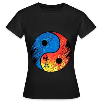 Wing Chun - Frauen T-Shirt - Schwarz - Vorne - AI Model Female 172 dark (172cm)