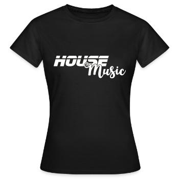 House Music Logo - T-shirt Femme - noir - Devant - AI Model Female 172 dark (172cm)