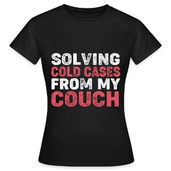 Krimi True Crime - Frauen T-Shirt - Schwarz - Vorne - AI Model Female 172 dark (172cm)