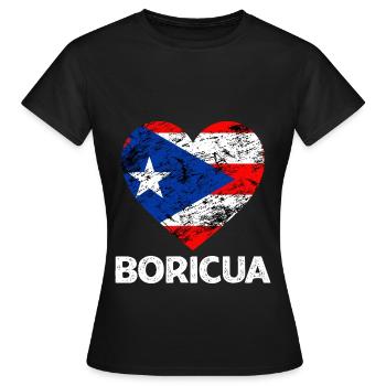 Boricua Ein Liebhaber der Puertoricaner aus Puerto - Frauen T-Shirt - Schwarz - Vorne - AI Model Female 172 dark (172cm)