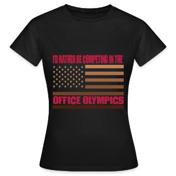 Office - Women's T-Shirt - black - Front - AI Model Female 172 dark (172cm)