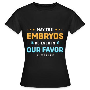 Insémination artificielle en éprouvette de récupération de FIV - T-shirt Femme - noir - Devant - AI Model Female 172 dark (172cm)