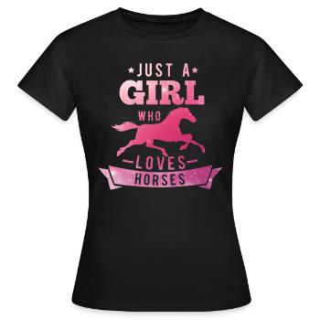 Horse Horses Horse Love Horsewoman Gift - Women's T-Shirt - black - Front - AI Model Female 172 dark (172cm)