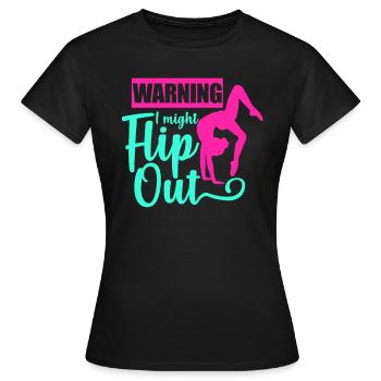 Gymnastiek Turnen Gymnastiek Vloer Turnen Gift - Vrouwen T-shirt - zwart - Voor - AI Model Female 172 dark (172cm)