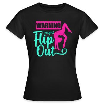 Turnen Gymnast Gymnastiek Vloer Turnen Gift - Vrouwen T-shirt - zwart - Voor - AI Model Female 172 dark (172cm)