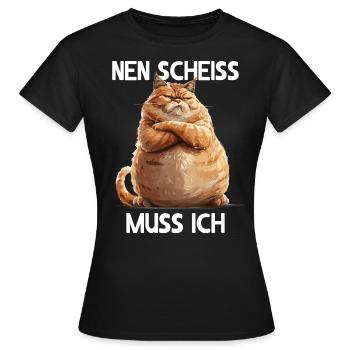 Chat minou je dois baiser - T-shirt Femme - noir - Devant - AI Model Female 172 dark (172cm)