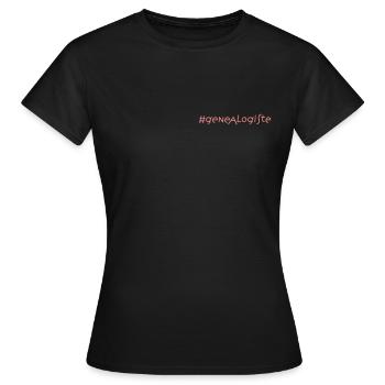 #genealogiste - T-shirt Femme - noir - Devant - AI Model Female 172 dark (172cm)
