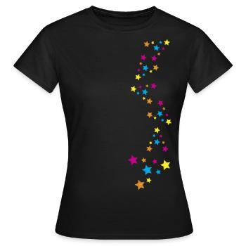 Regen der Sterne - Frauen T-Shirt - Schwarz - Vorne - AI Model Female 172 dark (172cm)