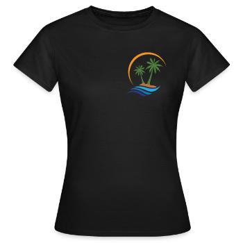 Palmiers - T-shirt Femme - noir - Devant - AI Model Female 172 dark (172cm)