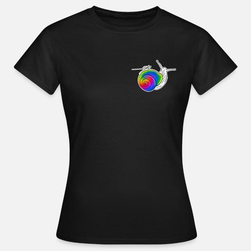 Rainbow snail - Women's T-Shirt - black